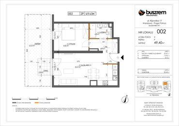 rzut mieszkanie na sprzedaż 49m2 mieszkanie Warszawa, Praga Północ, Kijowska 17