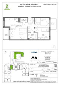 rzut mieszkanie na sprzedaż 66m2 mieszkanie Wrocław, Krzyki, Miedzyleska