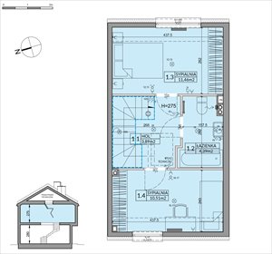 rzut dom na sprzedaż 73m2 dom Słomin, Piaseczyńska
