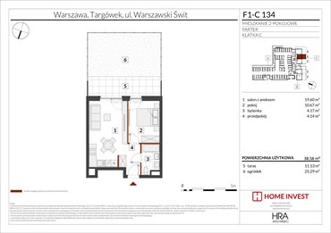 rzut mieszkanie na sprzedaż 39m2 mieszkanie Warszawa, ul. Warszawski Świt
