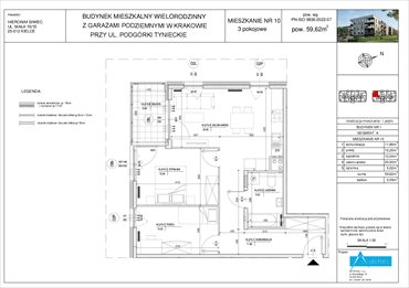 rzut mieszkanie na sprzedaż 60m2 mieszkanie Kraków, Dębniki, Podgórki Tynieckie