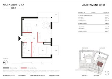 rzut mieszkanie na sprzedaż 43m2 mieszkanie Poznań, Winogrady, Naramowicka 100