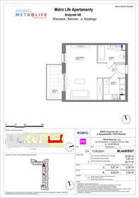 rzut mieszkanie na sprzedaż 35m2 mieszkanie Warszawa, Bemowo, Rayskiego