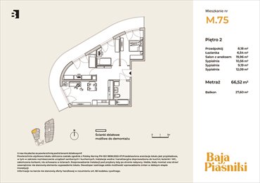 rzut mieszkanie na sprzedaż 67m2 mieszkanie Świętochłowice, Piaśniki, ul. Sudecka 10