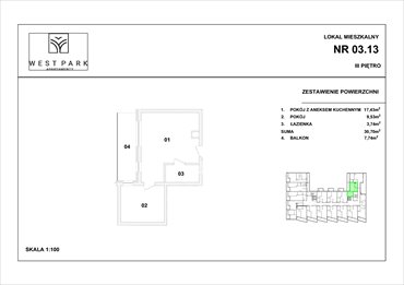 rzut mieszkanie na sprzedaż 31m2 mieszkanie Kołobrzeg, Wylotowa 6