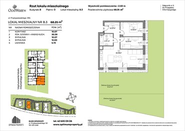 rzut mieszkanie na sprzedaż 68m2 mieszkanie Łódź, Widzew, Przybyszewskiego 292-300