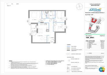 rzut mieszkanie na sprzedaż 76m2 mieszkanie Warszawa, Włochy, Jutrzenki 106F