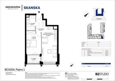 rzut mieszkanie na sprzedaż 42m2 mieszkanie Kraków, Prądnik Czerwony, Mogilska 126