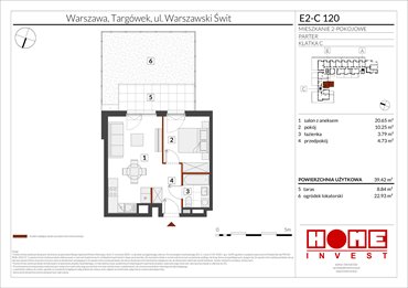 rzut mieszkanie na sprzedaż 39m2 mieszkanie Warszawa, Targówek, ul. Warszawski Świt