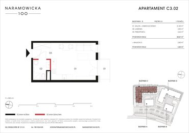 rzut mieszkanie na sprzedaż 28m2 mieszkanie Poznań, Winogrady, Naramowicka 100