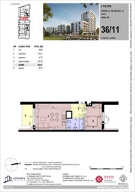 rzut mieszkanie na sprzedaż 40m2 mieszkanie Poznań, Komandoria, Świętego Michała 36