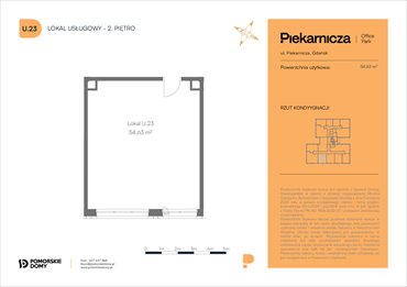 rzut mieszkanie na sprzedaż 55m2 mieszkanie Gdańsk, Morena, Piekarnicza 6