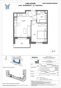 rzut mieszkanie na sprzedaż 36m2 mieszkanie Łódź, Pomorska 108