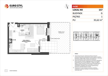 rzut mieszkanie na sprzedaż 36m2 mieszkanie Gdańsk, Śródmieście, ks. Jerzego Popiełuszki/Rybaki Górne