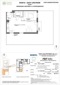 rzut mieszkanie na sprzedaż 47m2 mieszkanie Warszawa, Koprowskiego