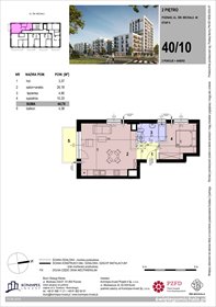 rzut mieszkanie na sprzedaż 45m2 mieszkanie Poznań, Komandoria, Świętego Michała 36