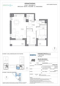 rzut mieszkanie na sprzedaż 63m2 mieszkanie Wrocław, Krzyki, Krakowska 112
