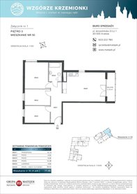 rzut mieszkanie na sprzedaż 77m2 mieszkanie Kraków, Podgórze, Jerozolimska 4