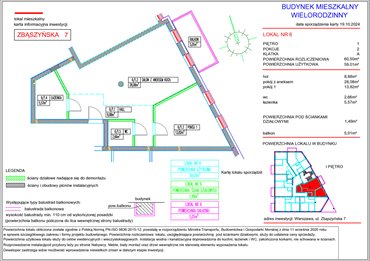rzut mieszkanie na sprzedaż 59m2 mieszkanie Warszawa, Włochy, ul. Zbąszyńska 7