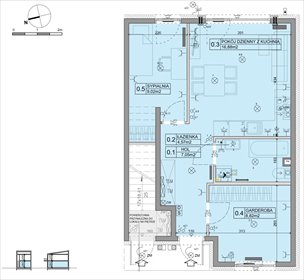 rzut mieszkanie na sprzedaż 46m2 mieszkanie Marki, Stawowa