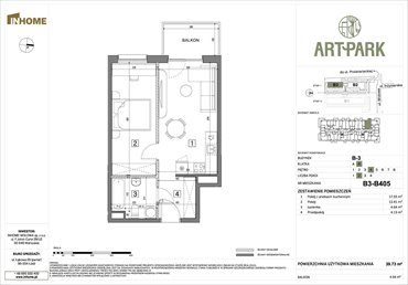 rzut mieszkanie na sprzedaż 40m2 mieszkanie Łódź, Polesie, Wołowa 4A