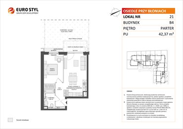 rzut mieszkanie na sprzedaż 42m2 mieszkanie Rumia, Janowo, Błoń Janowskich