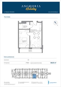 rzut mieszkanie na sprzedaż 37m2 mieszkanie Mechelinki, Wielopole 36-38