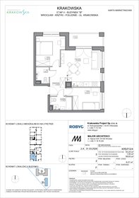 rzut mieszkanie na sprzedaż 55m2 mieszkanie Wrocław, Krzyki, Krakowska 112
