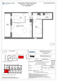 rzut mieszkanie na sprzedaż 60m2 mieszkanie Wrocław, Stare Miasto, Trzemeska