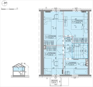 rzut dom na sprzedaż 78m2 dom Sulejówek, Szklarniowa