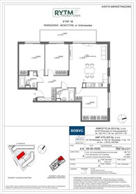 rzut mieszkanie na sprzedaż 99m2 mieszkanie Warszawa, Mokotów, Antoniewska 3B