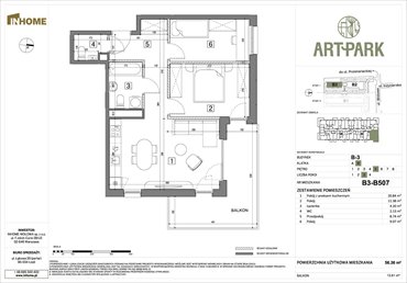 rzut mieszkanie na sprzedaż 56m2 mieszkanie Łódź, Polesie, Wołowa 4A