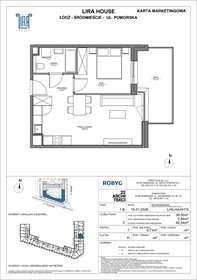 rzut mieszkanie na sprzedaż 40m2 mieszkanie Łódź, Pomorska 108