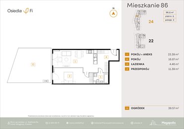 rzut mieszkanie na sprzedaż 56m2 mieszkanie Kraków, Rzemieślnicza 22-24