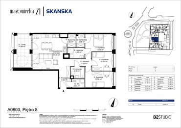 rzut mieszkanie na sprzedaż 96m2 mieszkanie Kraków, Krowodrza, ul. Mazowiecka 21
