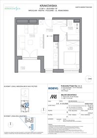 rzut mieszkanie na sprzedaż 43m2 mieszkanie Wrocław, Krzyki, Krakowska 112