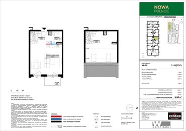 rzut mieszkanie na sprzedaż 53m2 mieszkanie Szczecin, Północ, ul. Modelarska 3/16