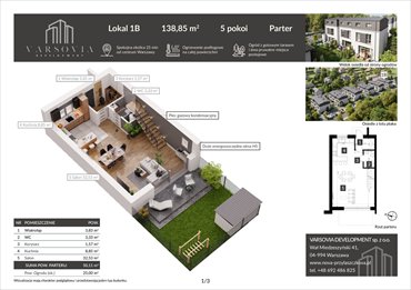 rzut mieszkanie na sprzedaż 139m2 mieszkanie Warszawa, Wawer, Przylaszczkowa