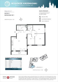 rzut mieszkanie na sprzedaż 84m2 mieszkanie Kraków, Podgórze, Jerozolimska 4