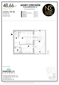 rzut mieszkanie na sprzedaż 49m2 mieszkanie Lublin, CZECHÓW, Kameralna 3