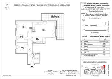 rzut mieszkanie na sprzedaż 72m2 mieszkanie Ząbki, Powstańców 19