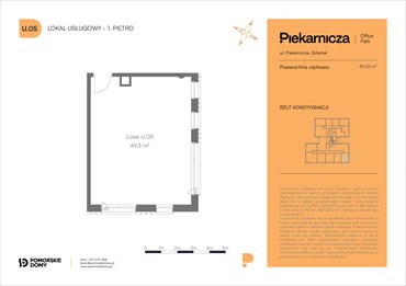 rzut mieszkanie na sprzedaż 49m2 mieszkanie Gdańsk, Morena, Piekarnicza 6