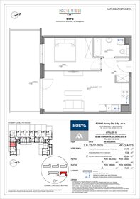 rzut mieszkanie na sprzedaż 42m2 mieszkanie Warszawa, Bemowo, Szeligowska