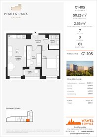 rzut mieszkanie na sprzedaż 50m2 mieszkanie Kraków, Mistrzejowice, Osiedle Piastów 63