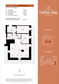 rzut mieszkanie na sprzedaż 84m2 mieszkanie Świdnica, Lipowa 14