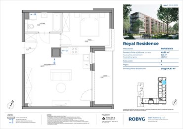 rzut mieszkanie na sprzedaż 45m2 mieszkanie Warszawa, Wilanów, Sarmacka