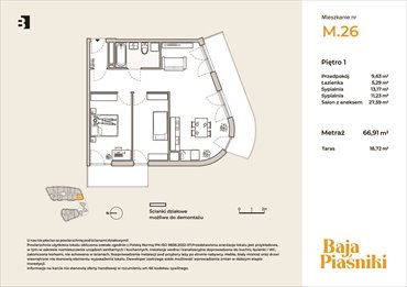 rzut mieszkanie na sprzedaż 67m2 mieszkanie Świętochłowice, Piaśniki, ul. Sudecka 10