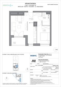 rzut mieszkanie na sprzedaż 43m2 mieszkanie Wrocław, Krzyki, Krakowska 112