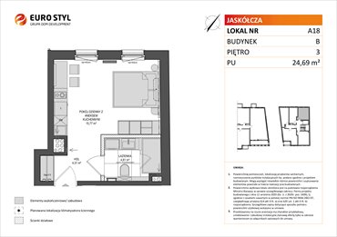 rzut lokal użytkowy na sprzedaż 25m2 lokal użytkowy Gdańsk, ul.Jaskółcza