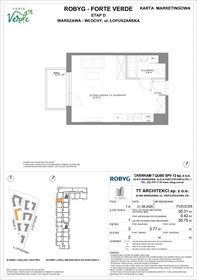 rzut mieszkanie na sprzedaż 30m2 mieszkanie Warszawa, Włochy, Łopuszańska 28